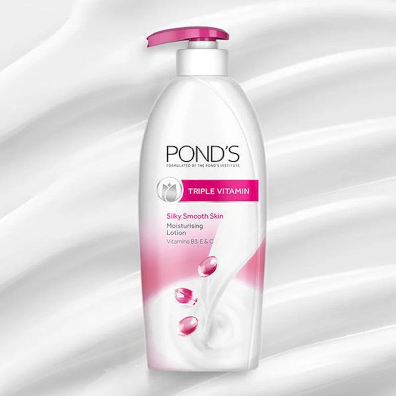 Ponds Triple Vitamin Silky Smooth Skin Lotion 275ml Pack of 4