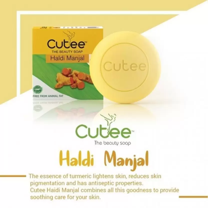 Cutee The Beauty Haldi Manjal Soap - Pack Of 3 (100g)