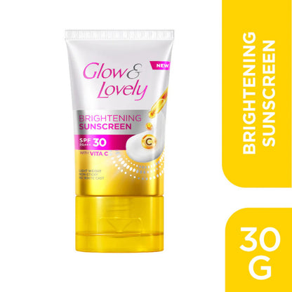 Glow & Lovely Brightening Sunscreen SPF 30 PA+++ 30 g - Pack of 4