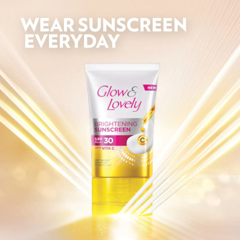 Glow & Lovely Brightening Sunscreen SPF 30 PA+++ 30 g - Pack of 4