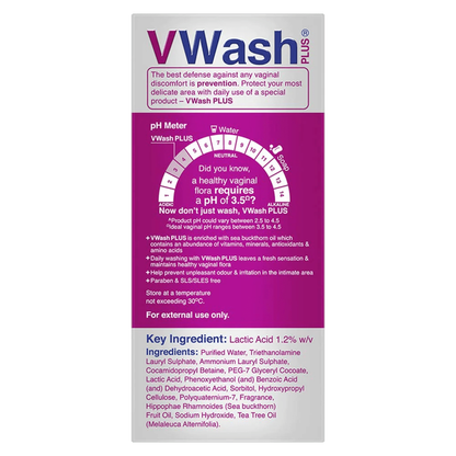 VWash Plus Expert Intimate Hygiene With Tea Tree Oil Liquid Wash - 20ml