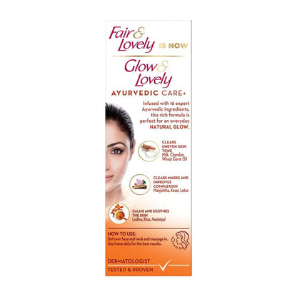 Fair & Lovely Natural Ayurvedic Care+ Face Cream - 25g (Pack Of 4)