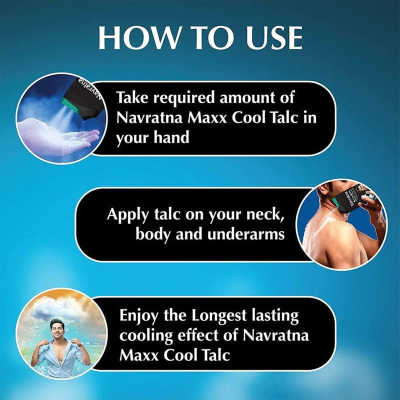 Maxx Cool Talc Navratna Oil - (100g)