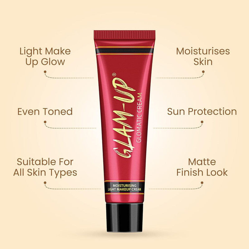 Glam Up Glomatic Moisturising Light Makeup Cream - 34g