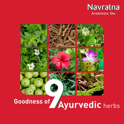 Herbal Ayurvedic Cool Navratna Oil - (180ml)