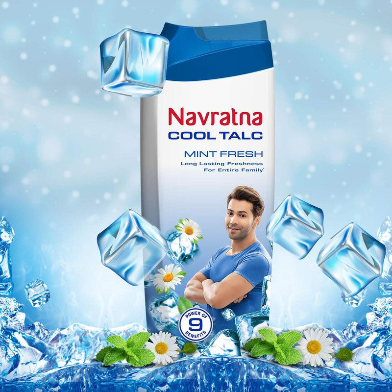 Navratna Mint Fresh Cool Talc - 50g