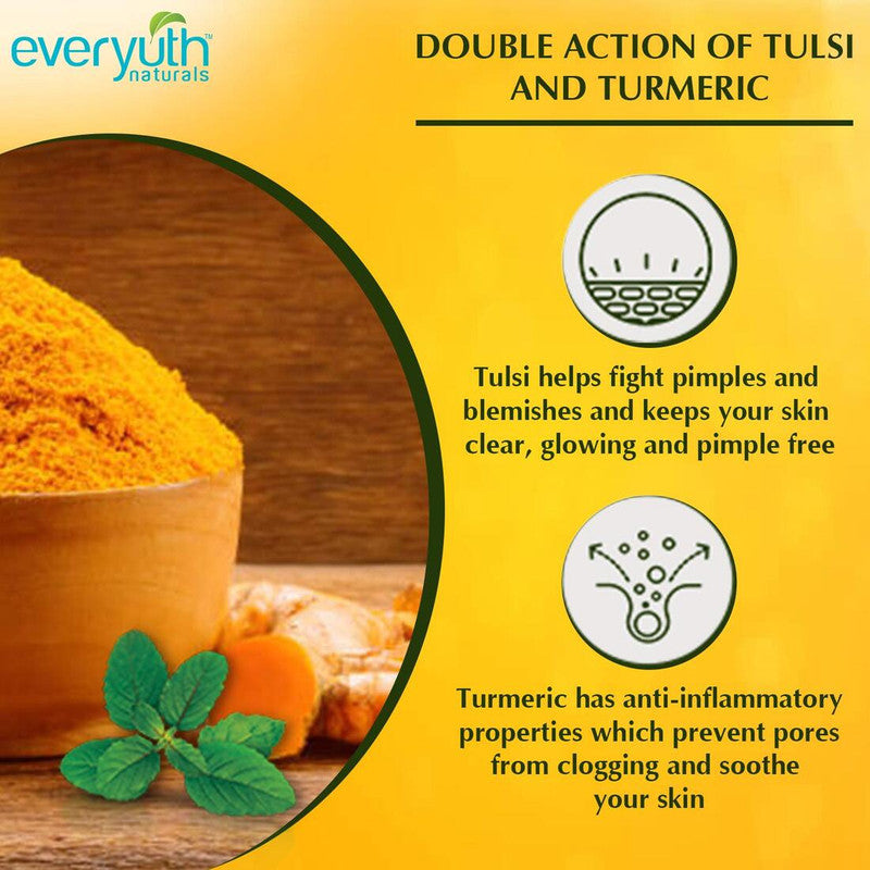 Everyuth Naturals Advanced Clear Beauty Tulsi Turmeric Face Wash, 50g - Pack Of 1