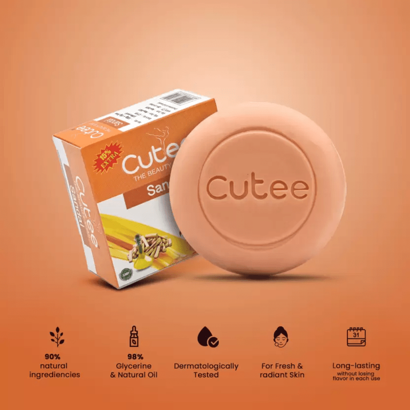 Cutee Sandal The Beauty Soap - 100g (Pack Of 4)