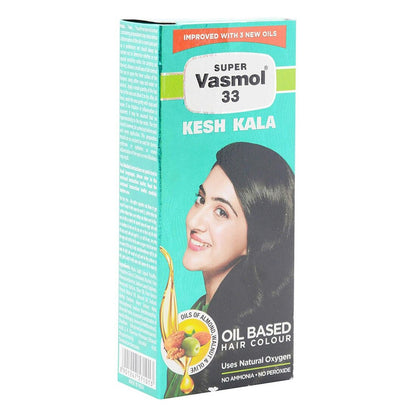 Super Vasmol 33 Kesh Kala Oil Based Hair Colour 50 ml (Pack Of 4)