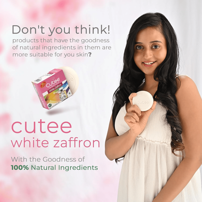 Cutee The Beauty Soap White Zaffron - 100gm