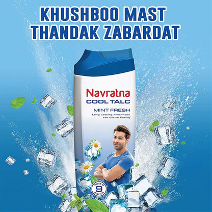 Navratna Mint Fresh Cool Talc - 50g