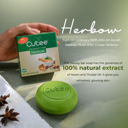 Cutee The Beauty Herbow Soap - Pack Of 3 (100g)