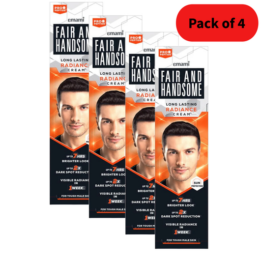 Emami Fair and Handsome Fairness Cream for Men - Deep Action, 15g (Pack Of 4)