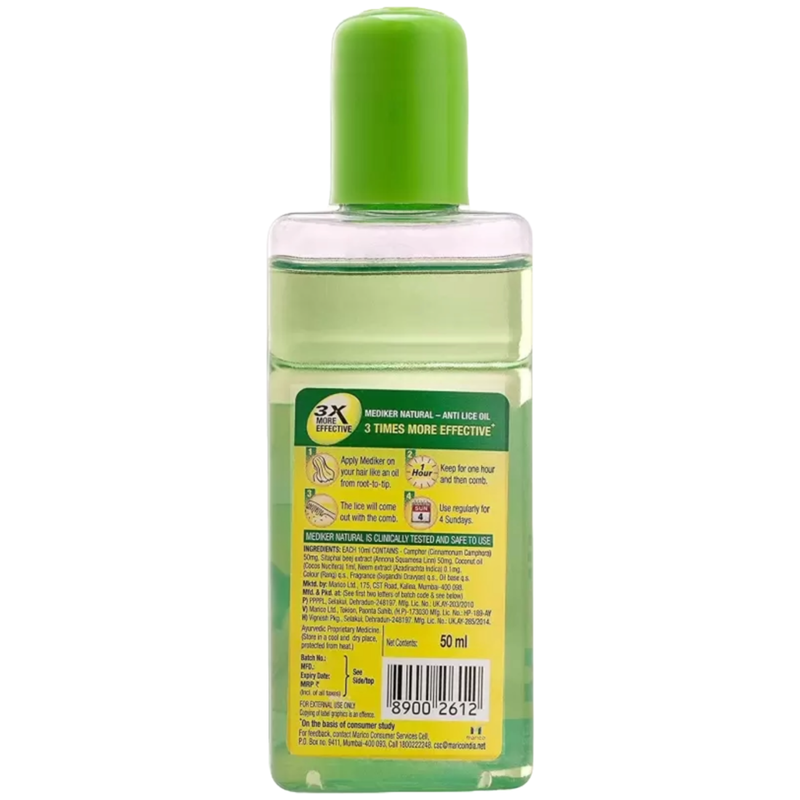 Treatment Mediker Anti Lice Hair Oil - 50ml Pack Of 2