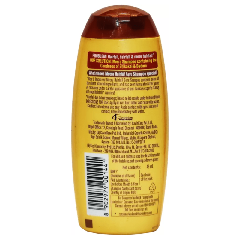 Meera Shikakai And Badam Hairfall Care Shampoo - 45ml (Pack of 2)