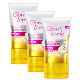 Glow & Lovely Brightening Sunscreen SPF 30 PA+++ Face Cream 15G (Pack of 3)