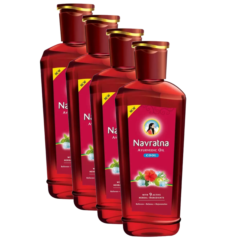 Navratna Ayurvedic Cool Oil - 500ml (Pack Of 4)