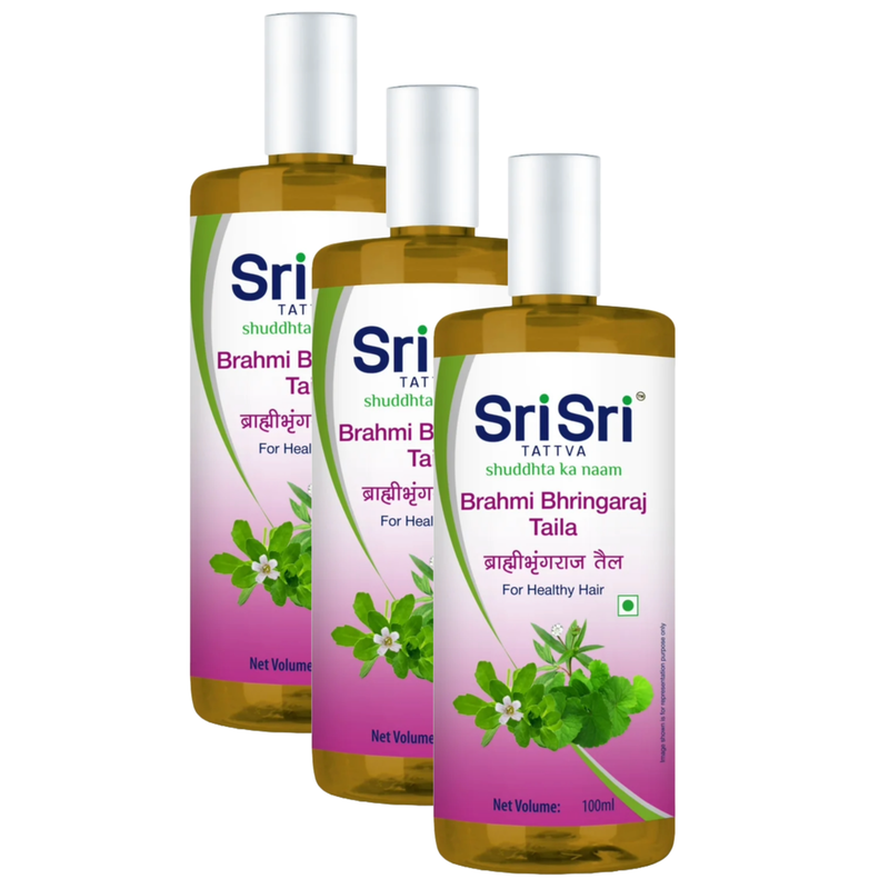 Sri Sri Brahmi Bhringaraj Taila For Hair Oil - 100ml (Pack Of 3)