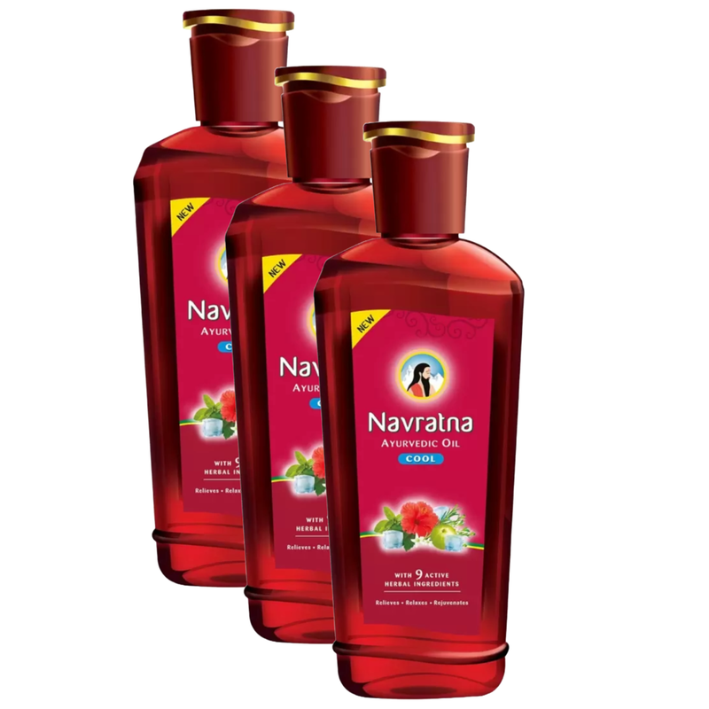 Navratna Ayurvedic Cool Oil - 90ml (Pack Of 3)