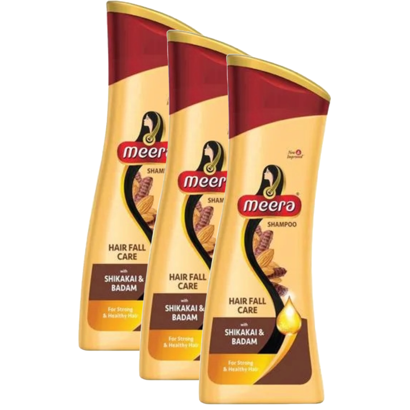 Meera Shikakai & Badam Hairfall Care Shampoo - 80ml (Pack of 3)