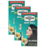 Super Vasmol 33 Kesh Kala Oil Based Hair Colour 50 ml (Pack Of 3)