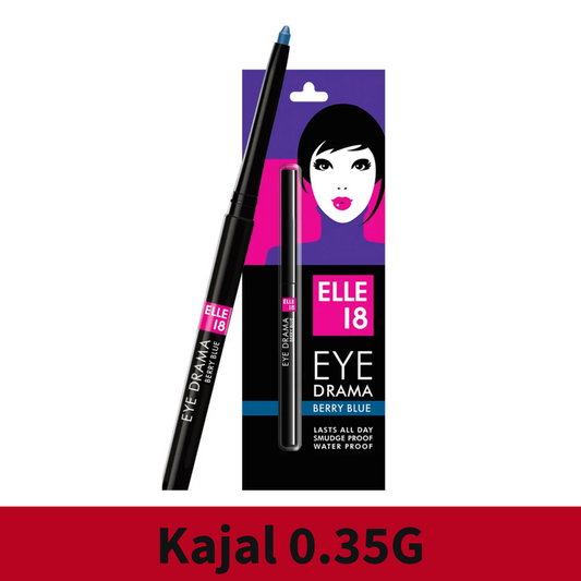 Elle 18 Eye Drama Berry Blue Kajal - (0.35g Pack of 1)