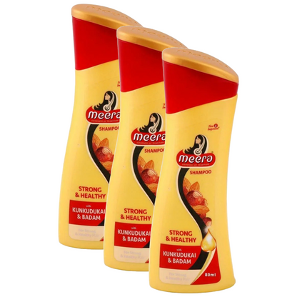 Meera Strong & Healthy Hairfall Care Shampoo - 80ml (Pack of 3)