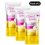 Glow & Lovely Brightening Sunscreen SPF 30 PA+++ Face Cream 30G (Pack of 3)