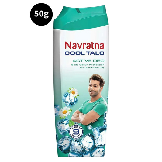 Navratna Active Deo Cool Talc Bottle - 50g