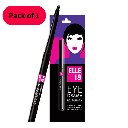 Elle 18 Eye Drama Bold Black Kajal - (0.35g Pack of 1)