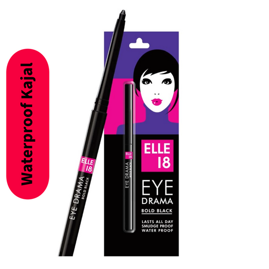 Elle 18 Eye Drama Kajal Super Black - (0.35gm)