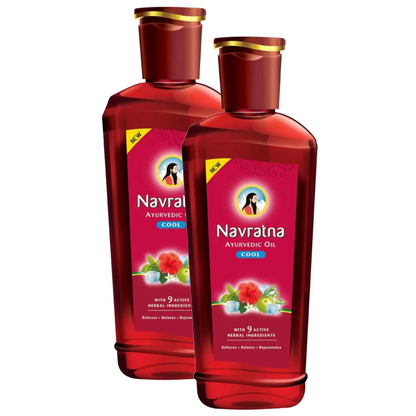 Navratna Ayurvedic Cool Oil - 180ml (Pack Of 2)