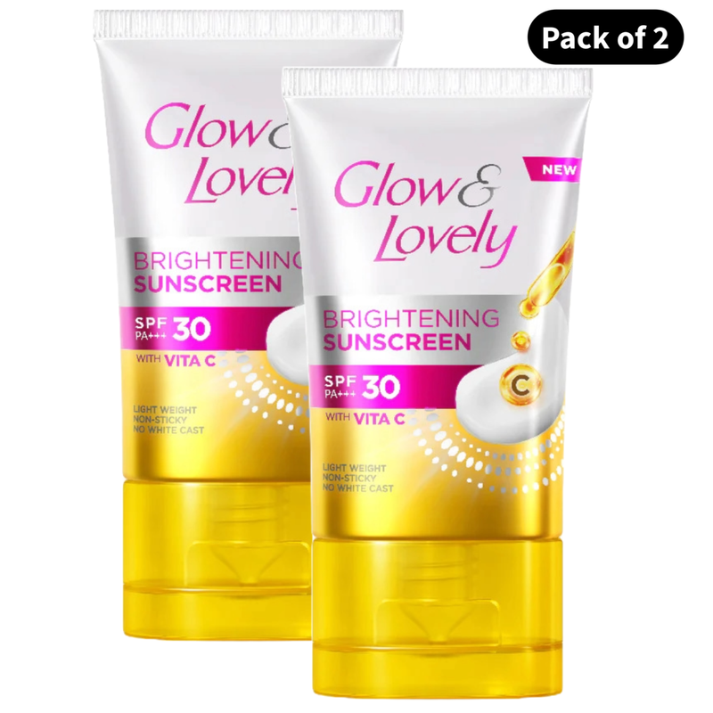 Glow & Lovely Brightening Sunscreen SPF 30 PA+++ 15 g (Pack Of 2)