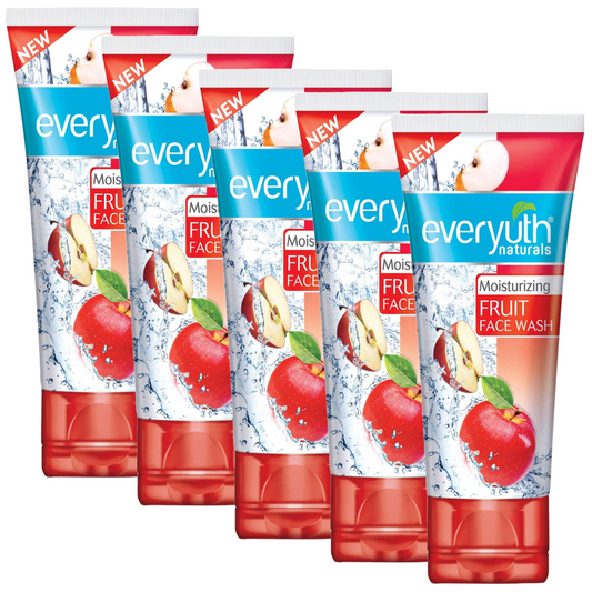 Everyuth Naturals Moisturizing Fruit Face Wash, 150g - Pack Of 5