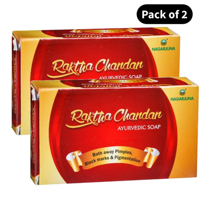 Raktha Chandan Nagarjuna Ayurvedic Soap 75g Pack of 2