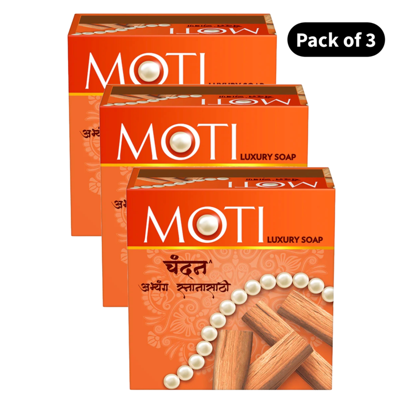 Moti Luxury Sandal Soap - Pack Of 3 (150g)