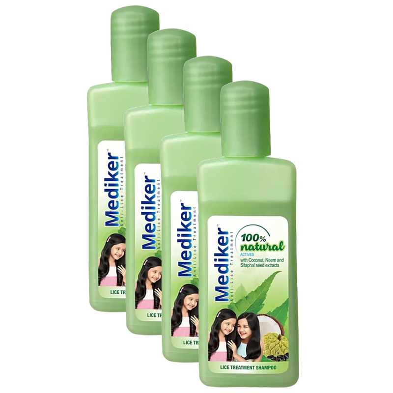 Mediker Anti-Lice Treatment Shampoo - 50 ml (Pack Of 4)