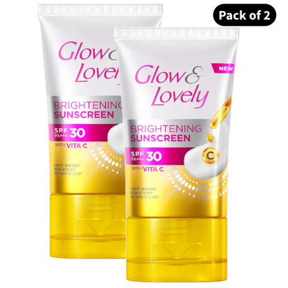 Glow & Lovely Brightening Sunscreen SPF 30 PA+++ 30 g (Pack Of 2)