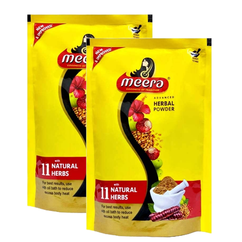 Meera Herbal Hair Wash Powder - 40g (Pack of 2)