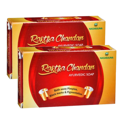 Nagarjuna Raktha Chandan Ayurvedic Soap (75g) (Pack of 2)