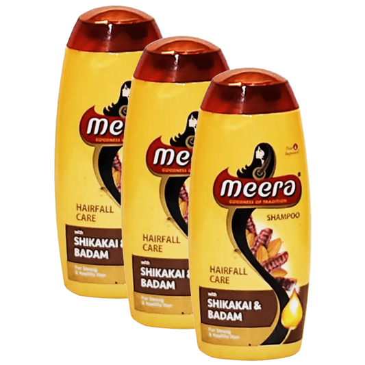 Meera Shikakai And Badam Hairfall Care Shampoo - 45ml (Pack of 3)