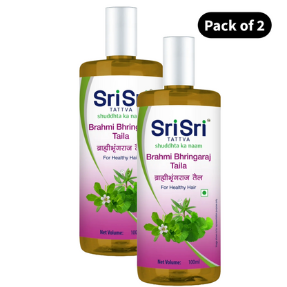 Sri Sri Tattva Brahmi Bhringaraj Hair Oil - Pack Of 2 (100ml)