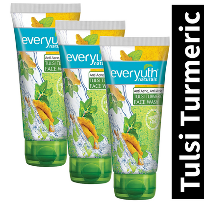 Everyuth Naturals Advanced Clear Beauty Tulsi Turmeric Face Wash, 50g - Pack Of 3