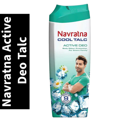 Navratna Active Deo Cool Talc Relaxes, - 50g