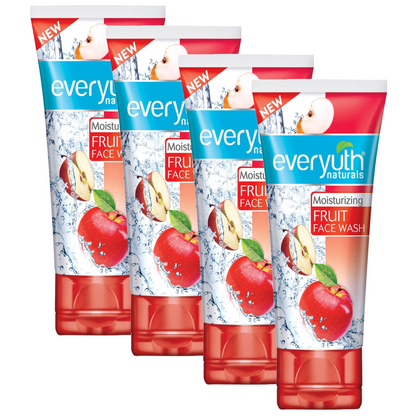 Everyuth Naturals Moisturizing Fruit Face Wash, 150g - Pack Of 4