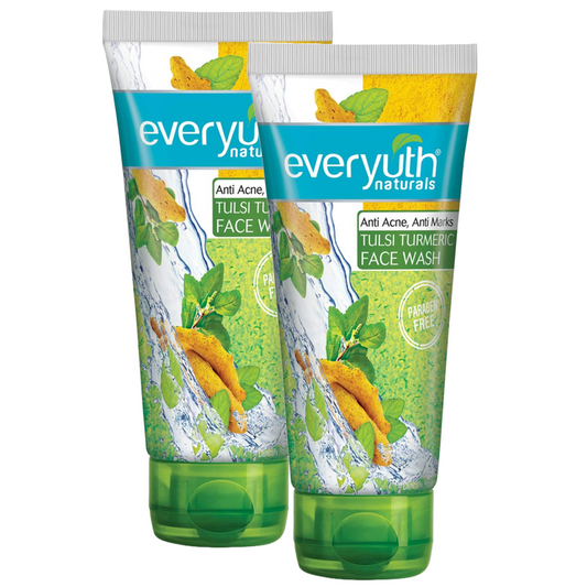 Everyuth Naturals Anti Acne Anti Marks Tulsi Turmeric Face Wash 50 Gm (Pack Of 2)