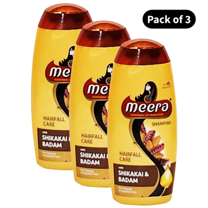 Meera Hair Fall Care Shampoo Bottle - Pack Of 3 (45ml)