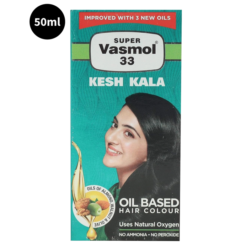 Vasmol 33 Kesh Kala Oil Based Hair Colour - 50ml