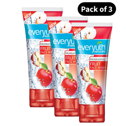 Everyuth Fruit Face wash with apple extracts - 150gm (Pack of 3)