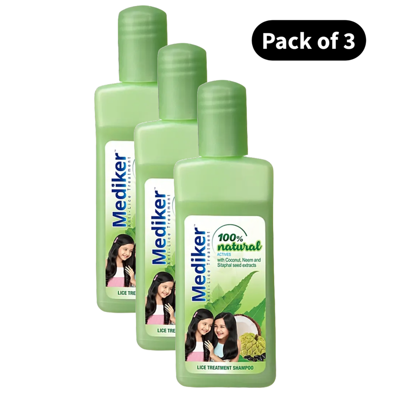 Shampoo Mediker Treatment Anti-Lice - 50 ml Pack of 3